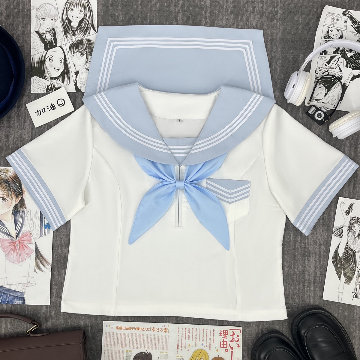 淡ブルー 夏空セーラー服セット