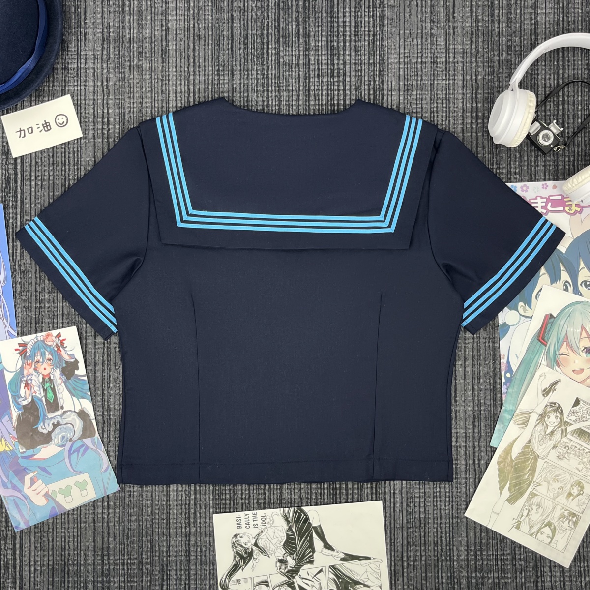 ブルーライン＆リボン  セーラー服セット