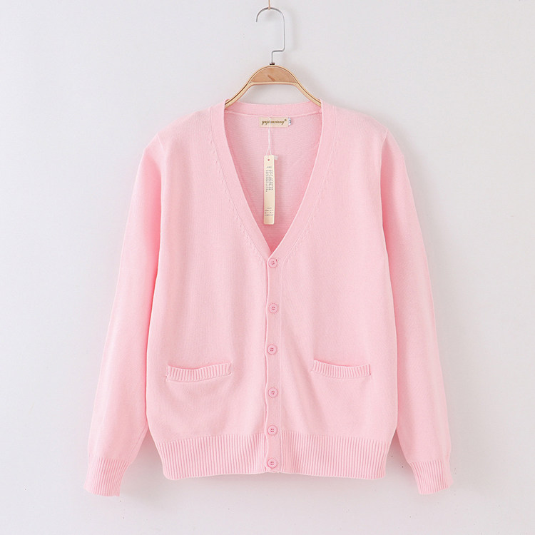 シンプルVネックニットカーディガン