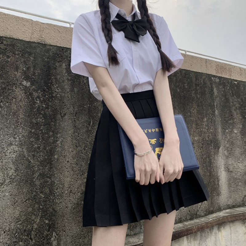 定番　学生服半袖ブラウスプリーツスカートセット