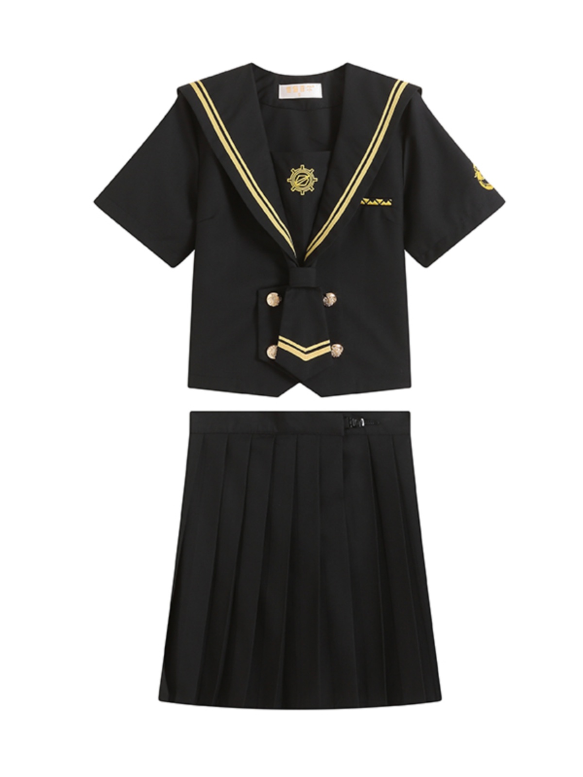 BLACK 海軍風　クールな夏用セーラー制服セット