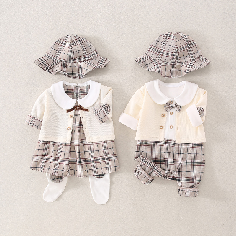 ベビー・キッズ　幼稚園風チェック柄セットアップ制服