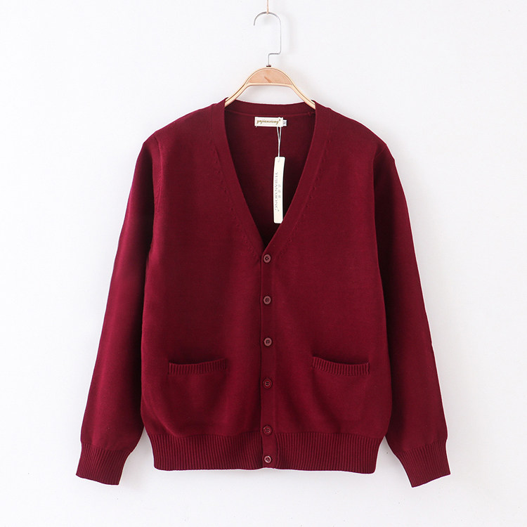 シンプルVネックニットカーディガン