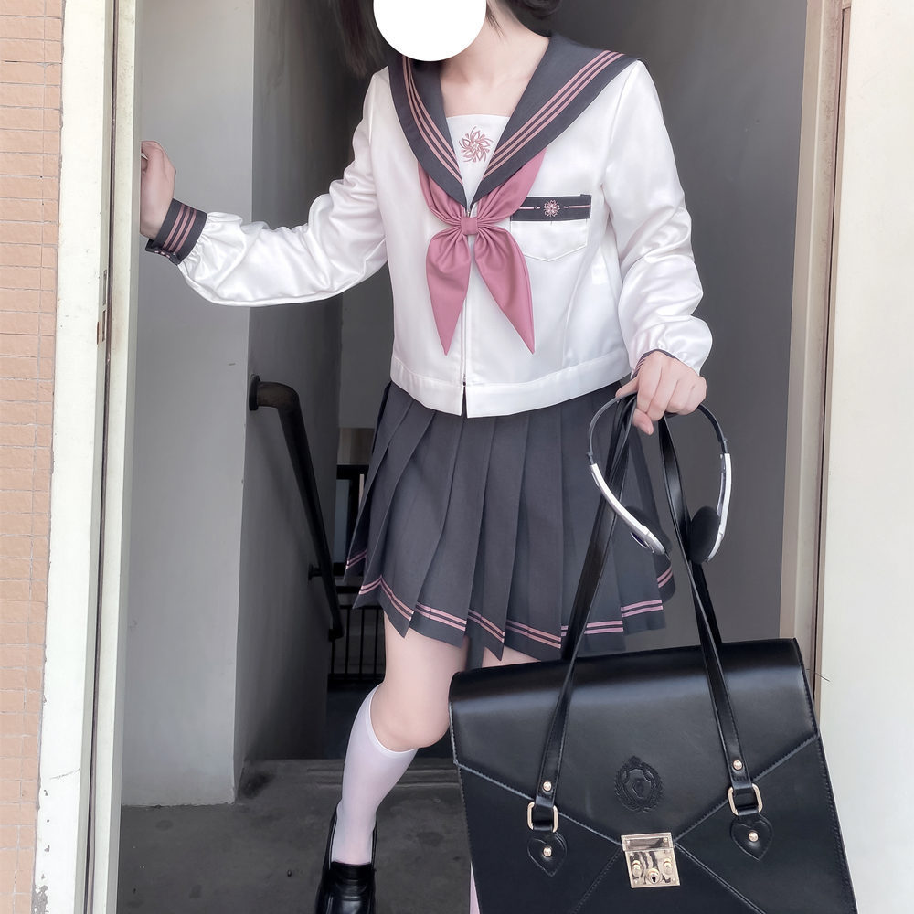 制服スカート 制服スカート リボン付きプリーツセーラー制服