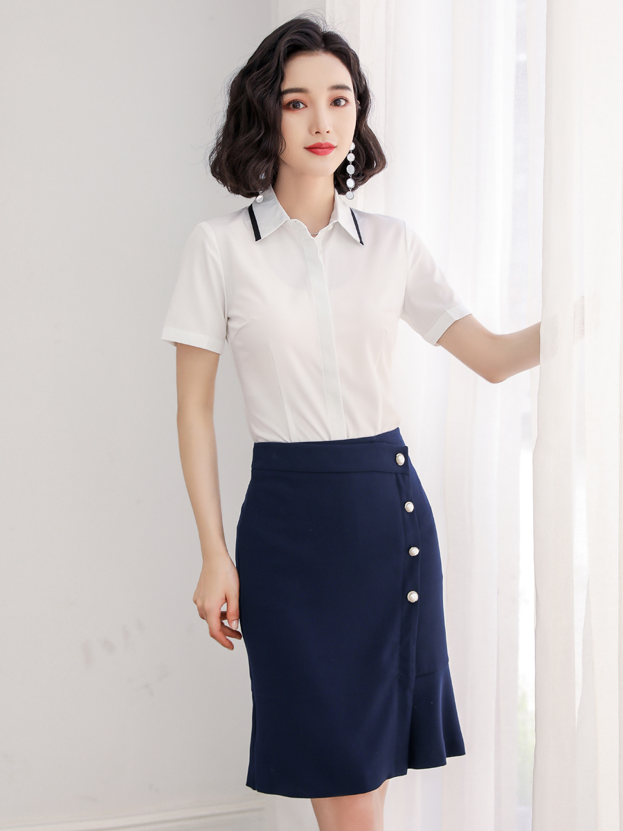 制服スカート フロントボタンタイトスカート