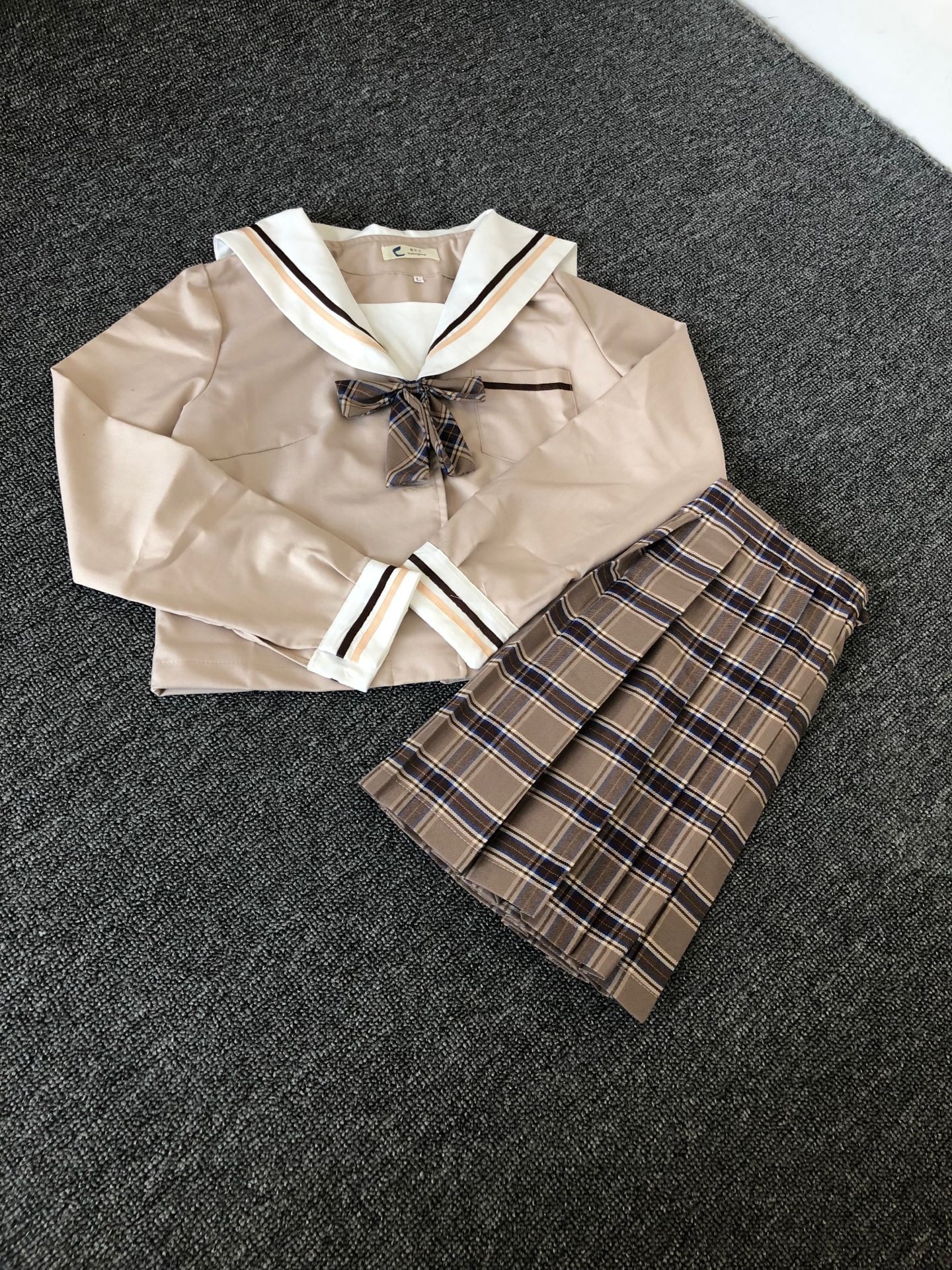 制服スカート 制服スカート クラシック格子柄セーラー制服セット