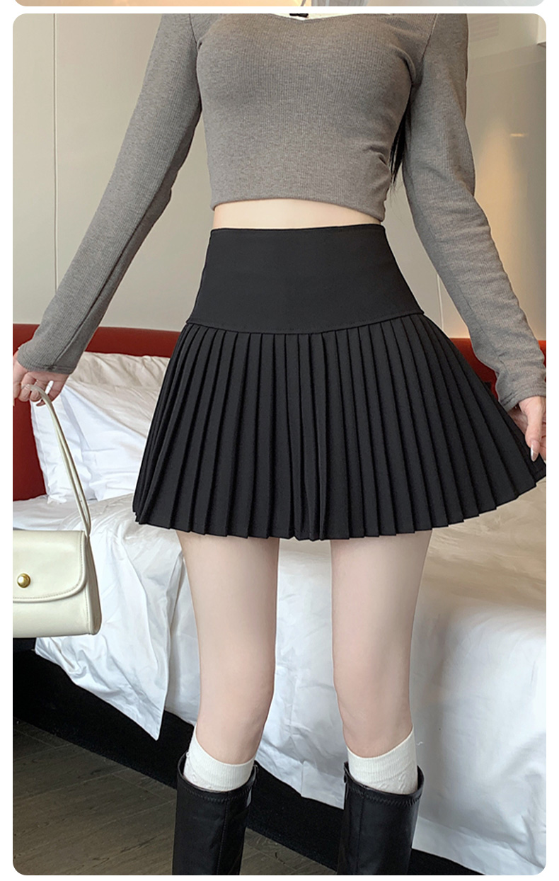 制服スカート ハイウエストプリーツミニスカート