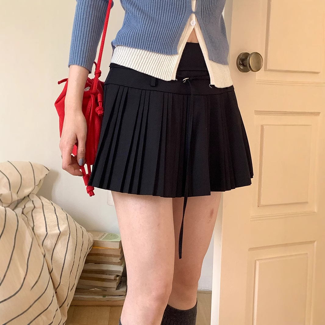 ハイウエストプリーツ制服スカート