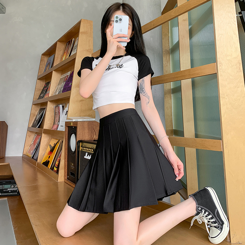 制服スカート ポケット付き美シルエットプリーツスカート