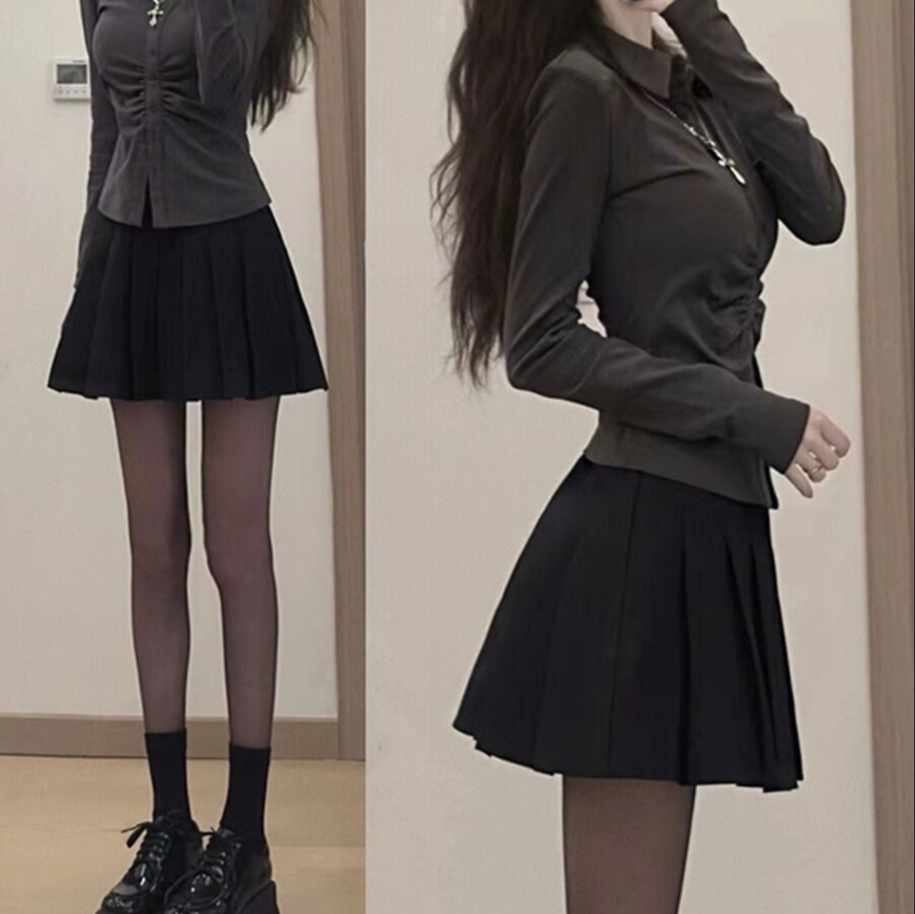制服スカート シンプル制服プリーツミニスカート