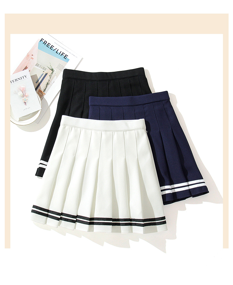制服スカート クラシック裾ライン制服プリーツスカート