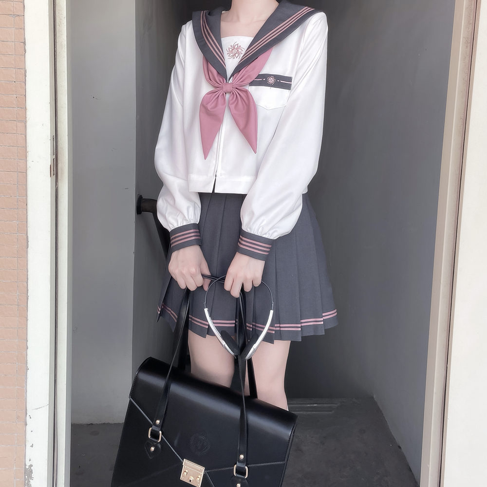 制服スカート 制服スカート リボン付きプリーツセーラー制服