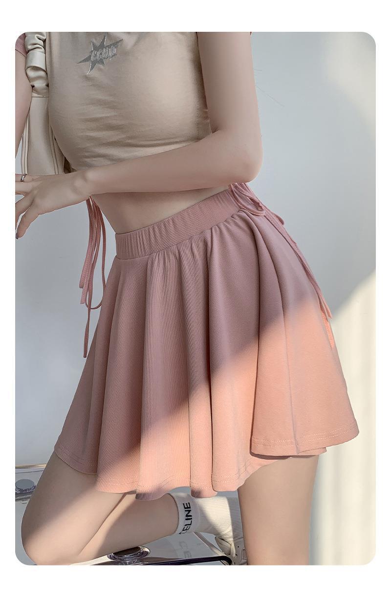 ゆったりプリーツ制服スカート