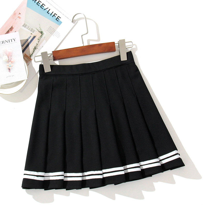 制服スカート クラシック裾ライン制服プリーツスカート