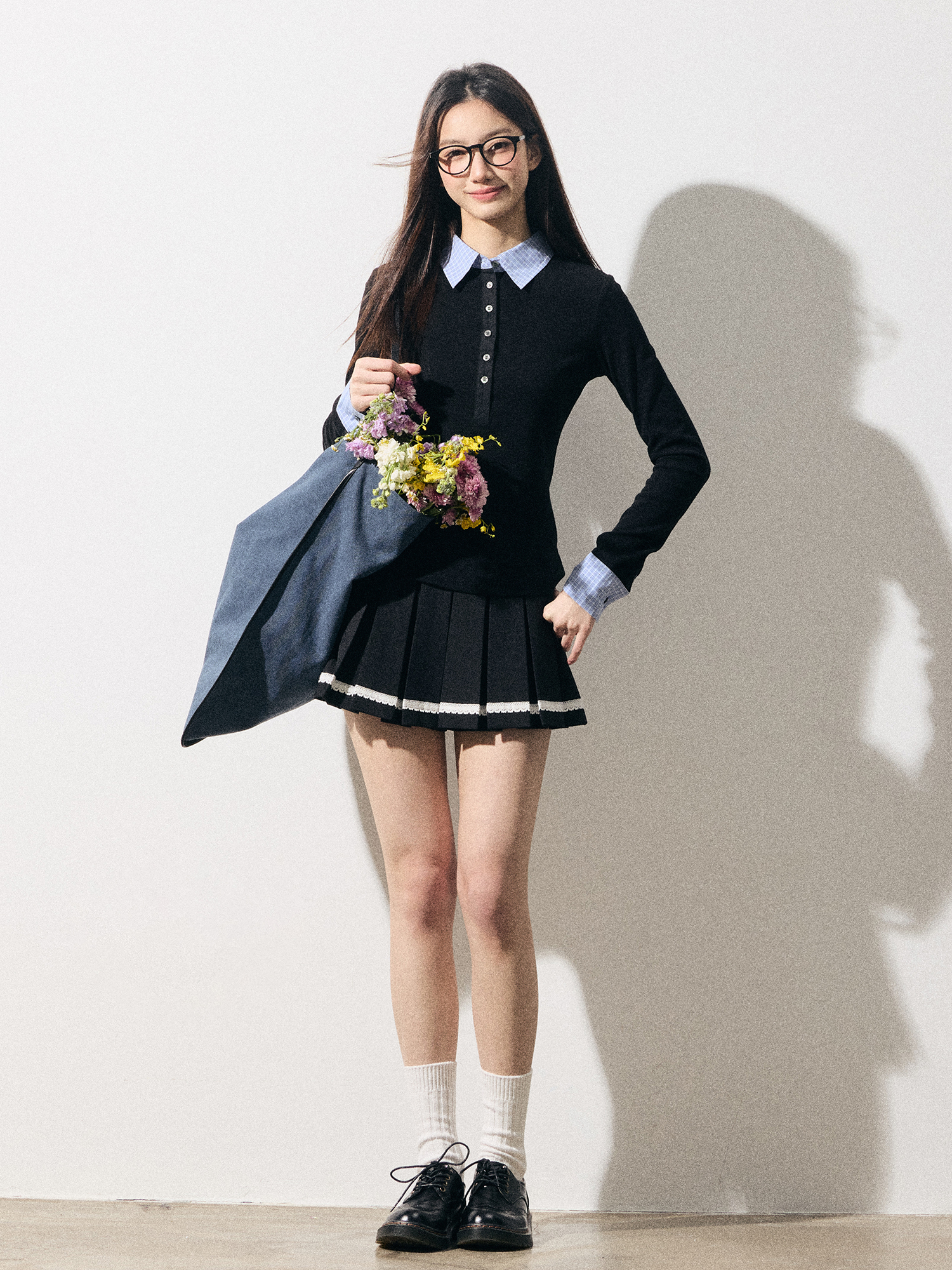 制服スカート 制服スカート レース飾りプリーツスカート