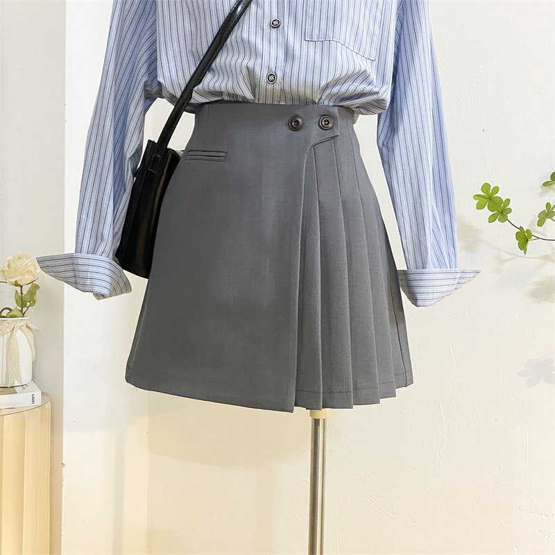 制服スカート サイドプリーツ アシンメトリー スカート