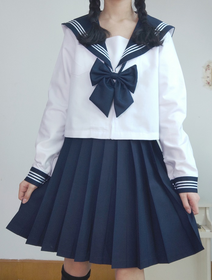 制服スカート 制服スカート リボン付き清涼プリーツセーラー
