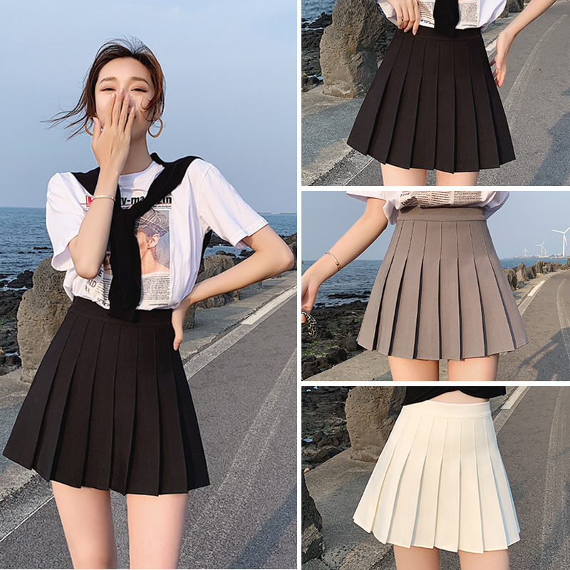 ハイウエストプリーツ制服スカート
