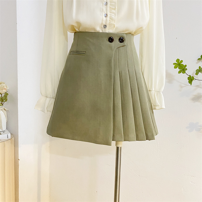 制服スカート サイドプリーツ アシンメトリー スカート