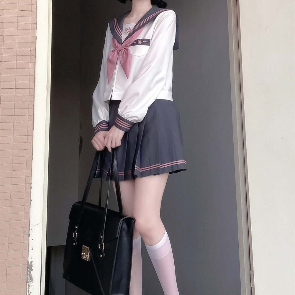 制服スカート 制服スカート リボン付きプリーツセーラー制服