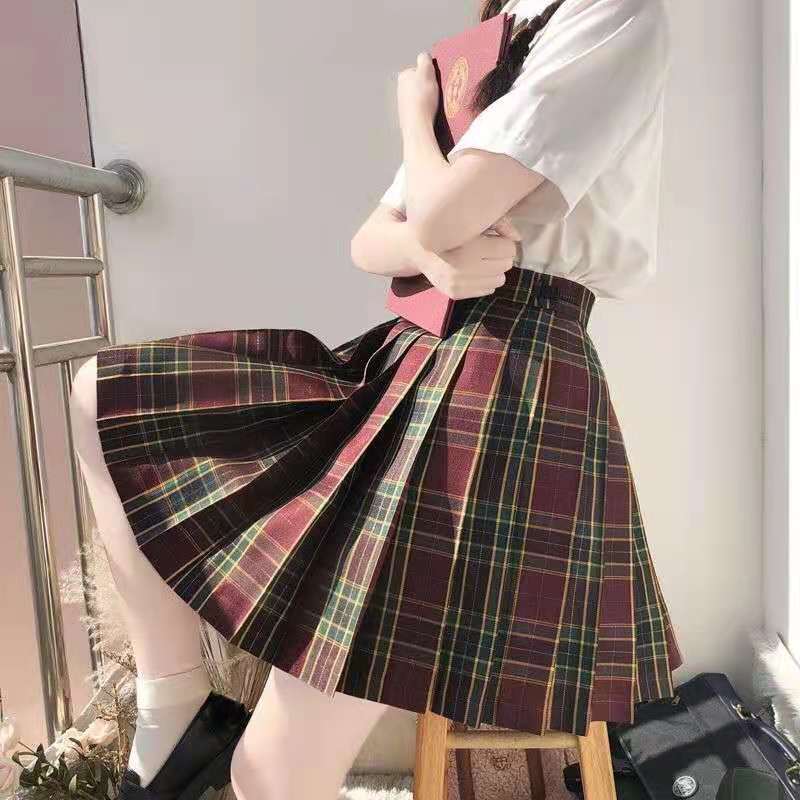 制服スカート 制服スカート 格子柄プリーツスカート