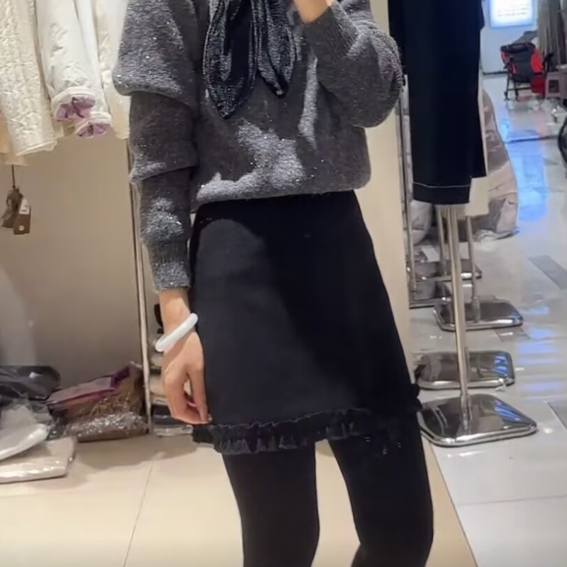 フリル付きベーシック制服スカート