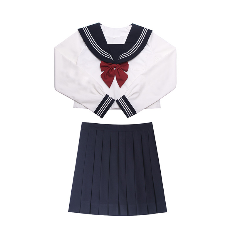 制服スカート 制服スカート 上品リボン セーラー制服セット