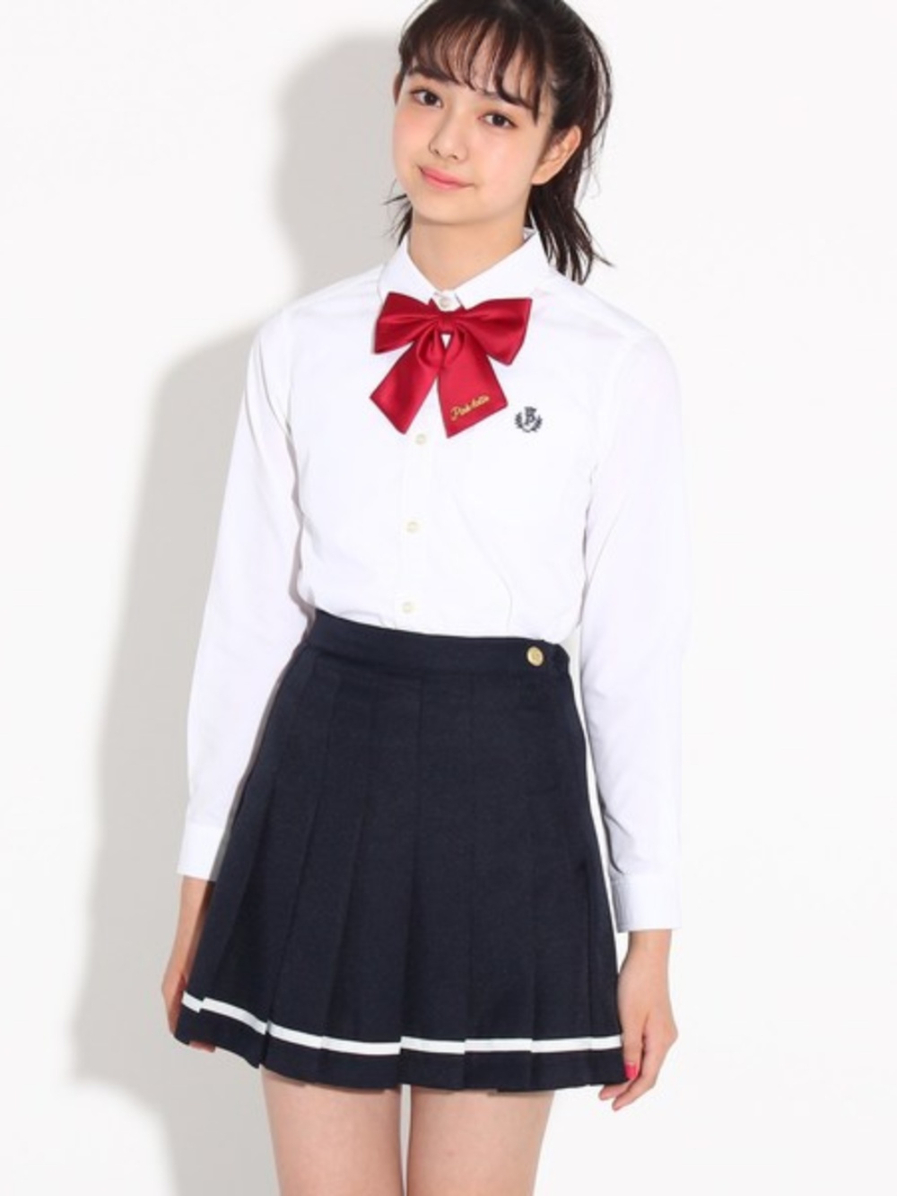 制服スカート 制服スカート 裾ライン入りプリーツスカート