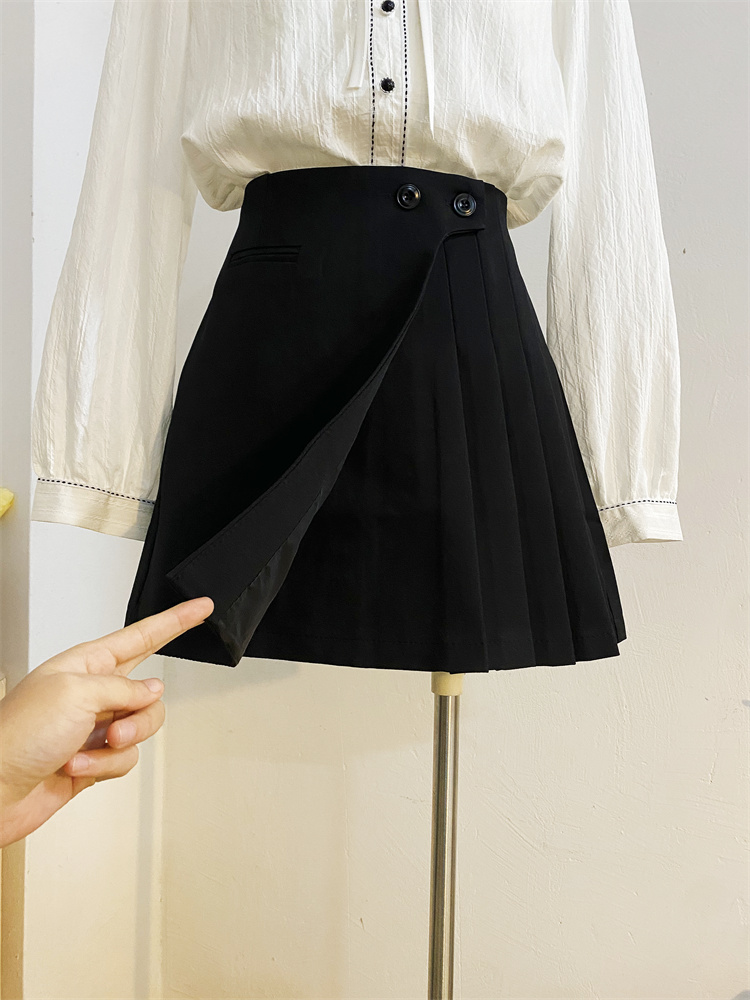 制服スカート サイドプリーツ アシンメトリー スカート