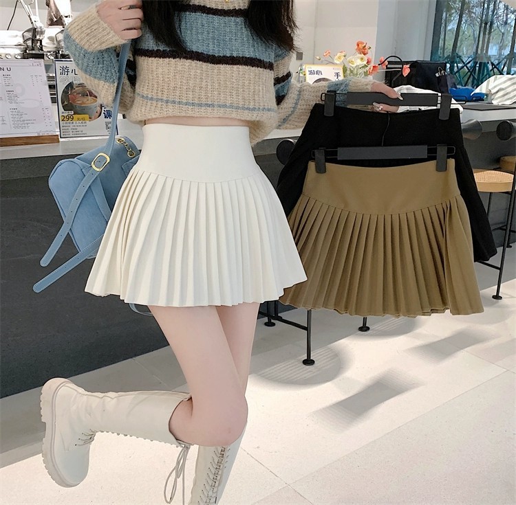 制服スカート ハイウエストプリーツスカート 制服風