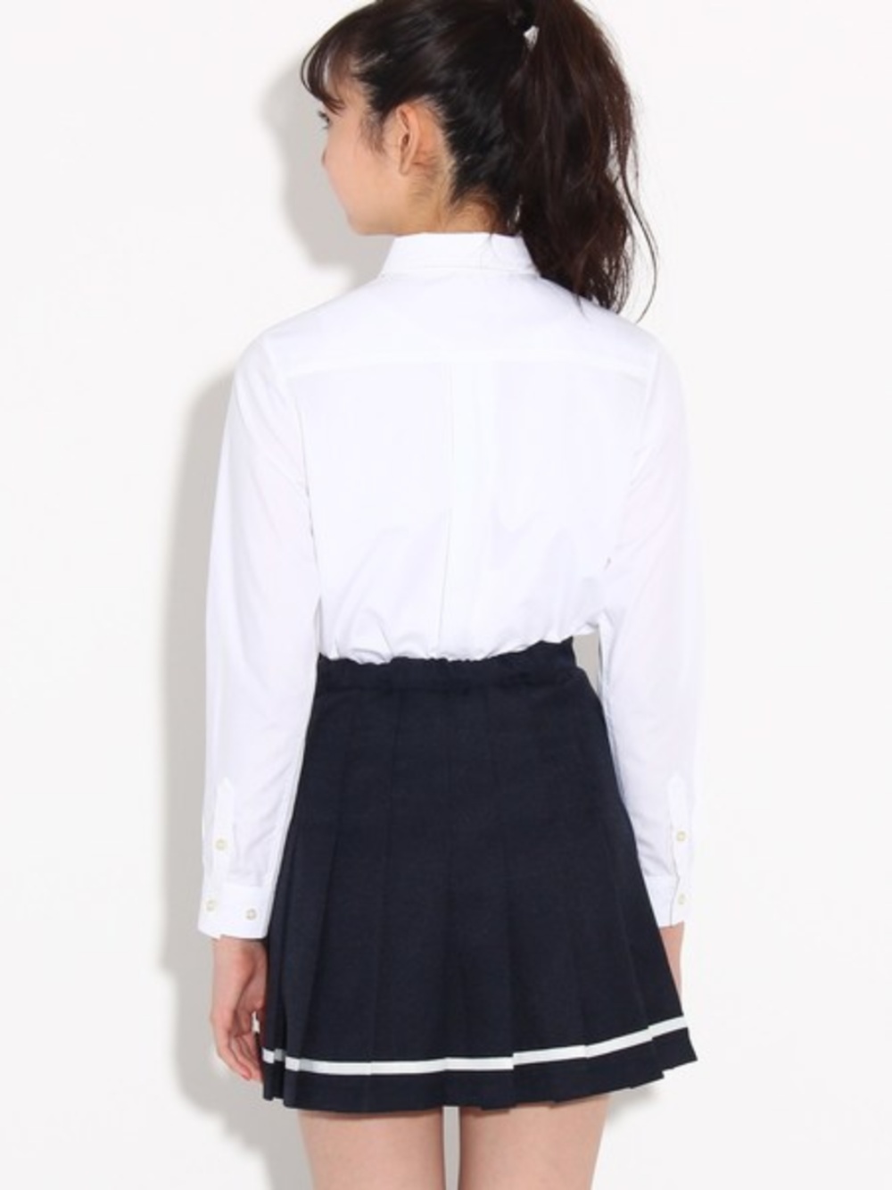 制服スカート 制服スカート 裾ライン入りプリーツスカート