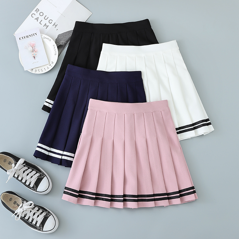 制服スカート 制服風プリーツスカート ストライプライン