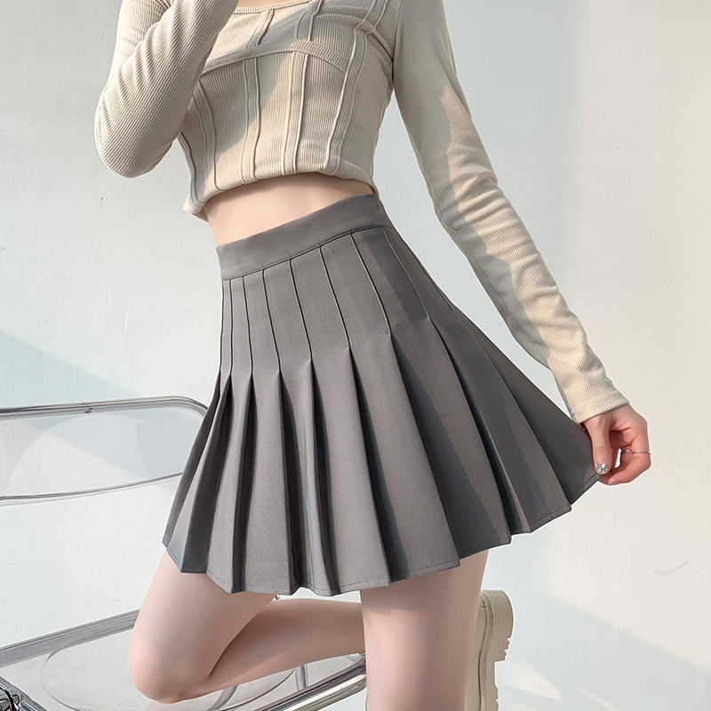 シンプルプリーツ制服スカート