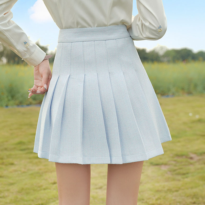 制服スカート ハート飾り付きプリーツスカート