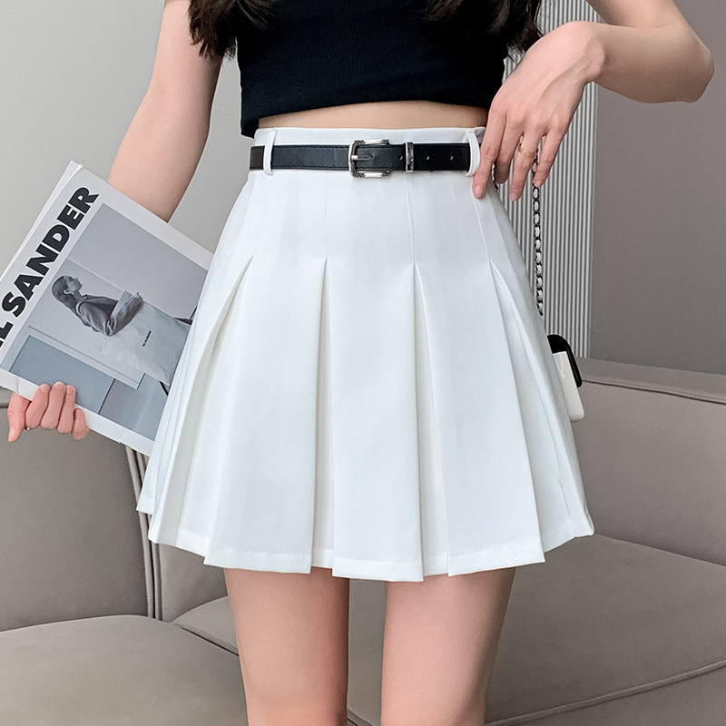 制服スカート 制服スカート クラシカルベルト付きプリーツスカート
