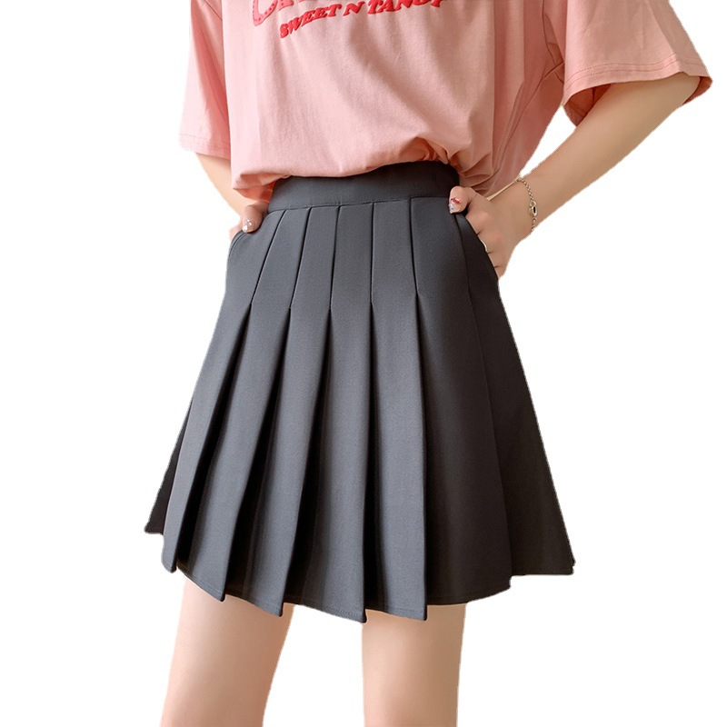 制服スカート ポケット付き美シルエットプリーツスカート