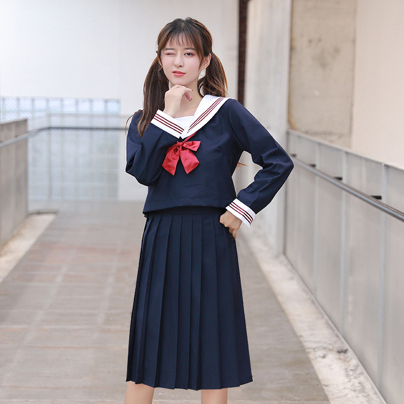 制服スカート 制服スカート 古風リボン飾り制服セーラー服
