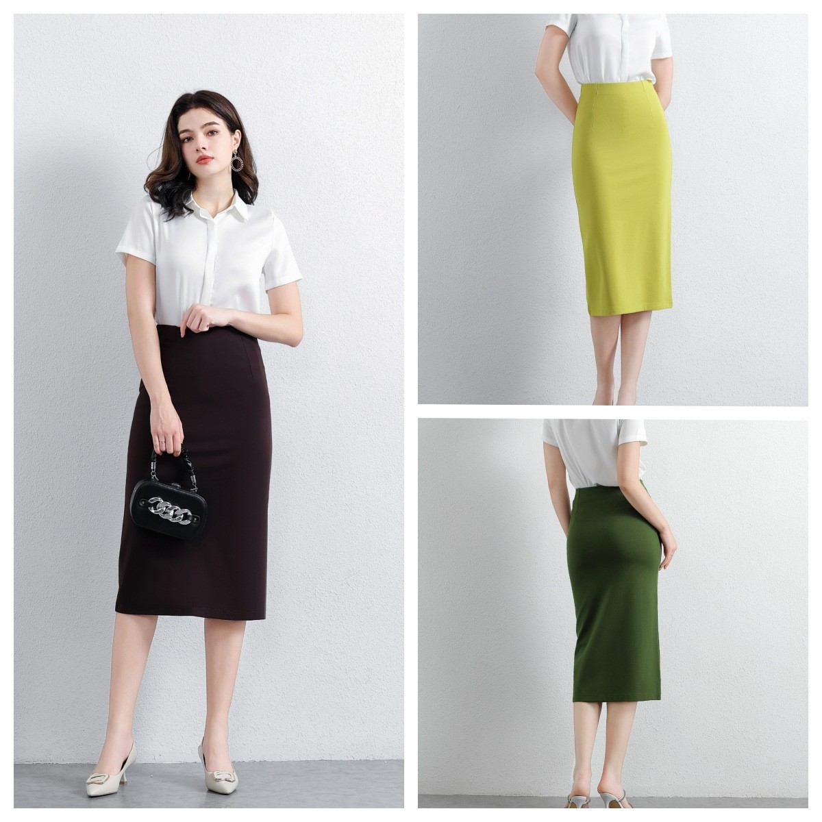 制服スカート オフィス向け美シルエットスカート