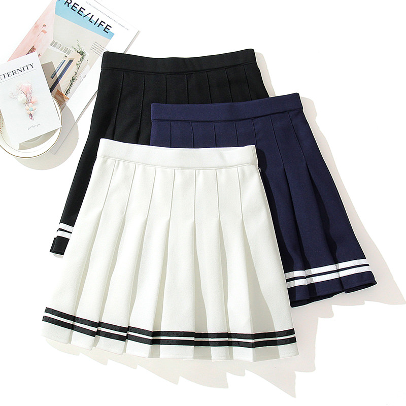 制服スカート クラシック裾ライン制服プリーツスカート