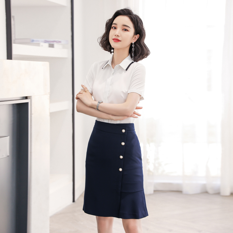 制服スカート フロントボタンタイトスカート
