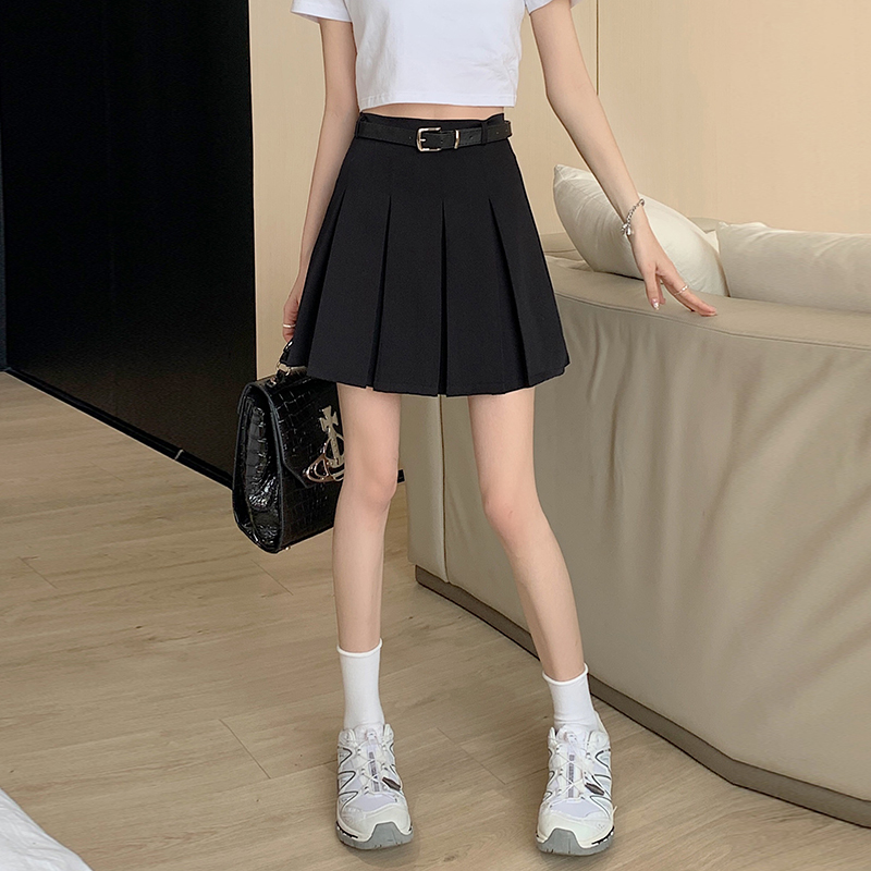 制服スカート 制服スカート ベルト付き整形プリーツスカート