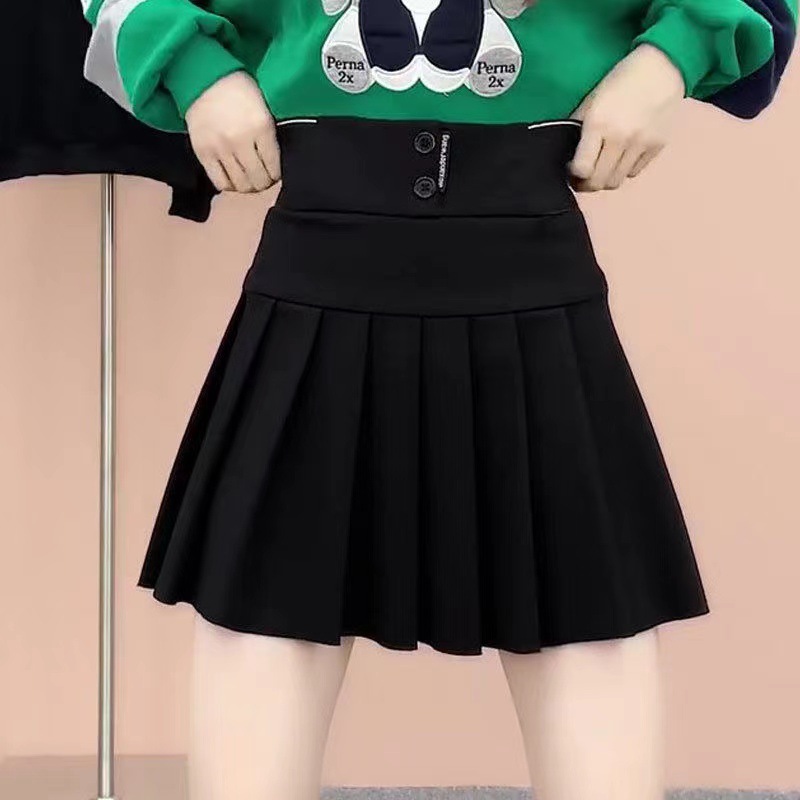 上品プリーツデザイン制服スカート