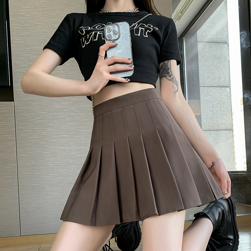 制服スカート ハイウエストプリーツスカート ミニ丈
