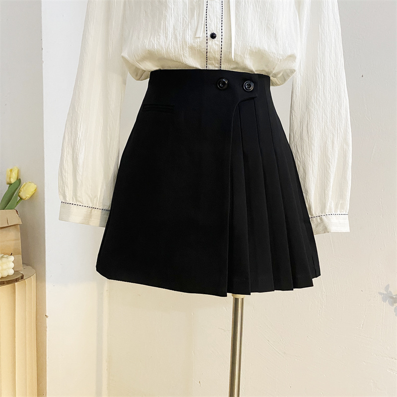 制服スカート サイドプリーツ アシンメトリー スカート