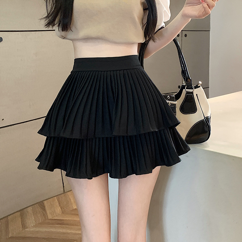 制服スカート 制服スカート 二段重ねプリーツミニスカート