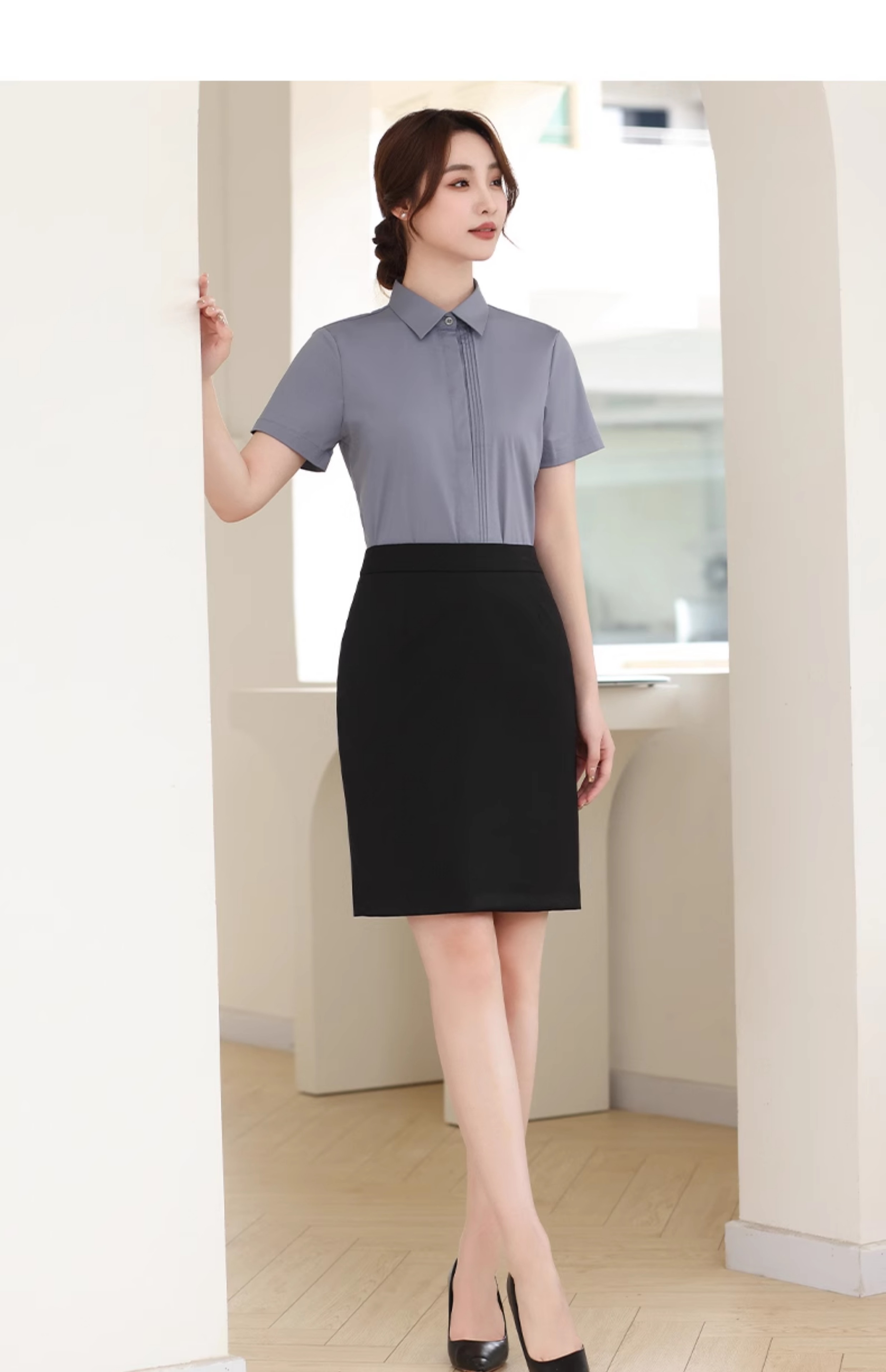 制服スカート 上品仕立てオフィスタイトスカート
