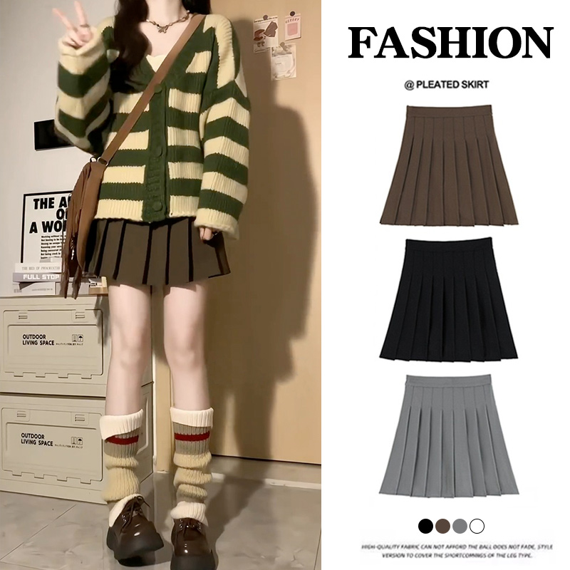 制服スカート ハイウエストプリーツミニスカート