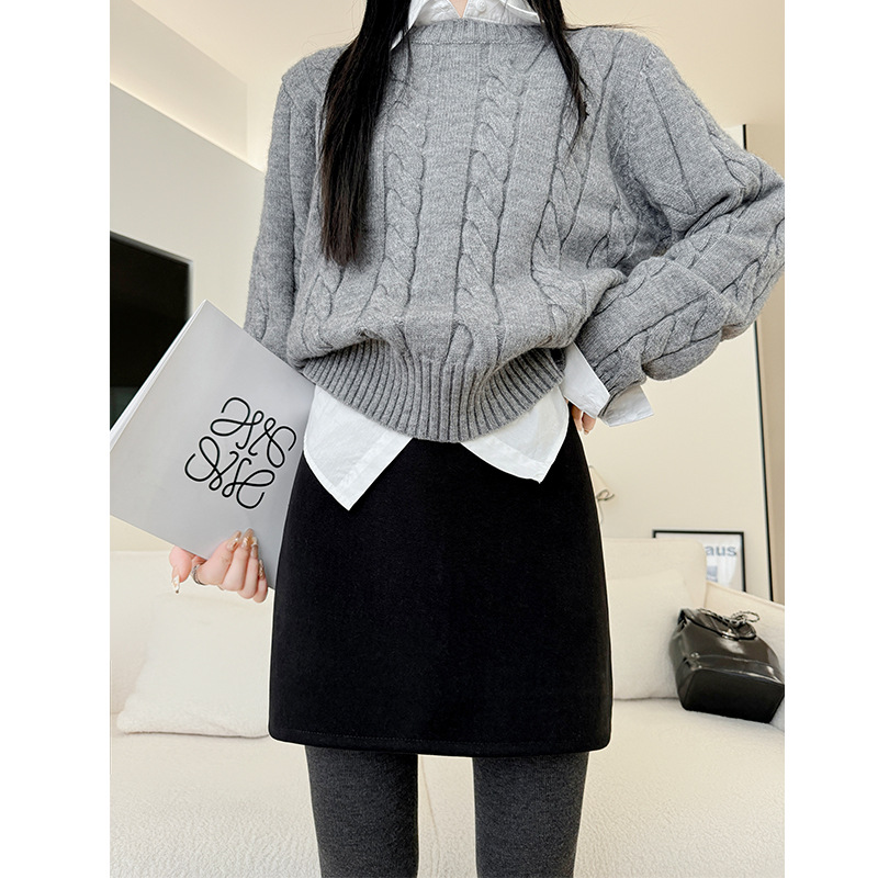シンプル美シルエット制服スカート