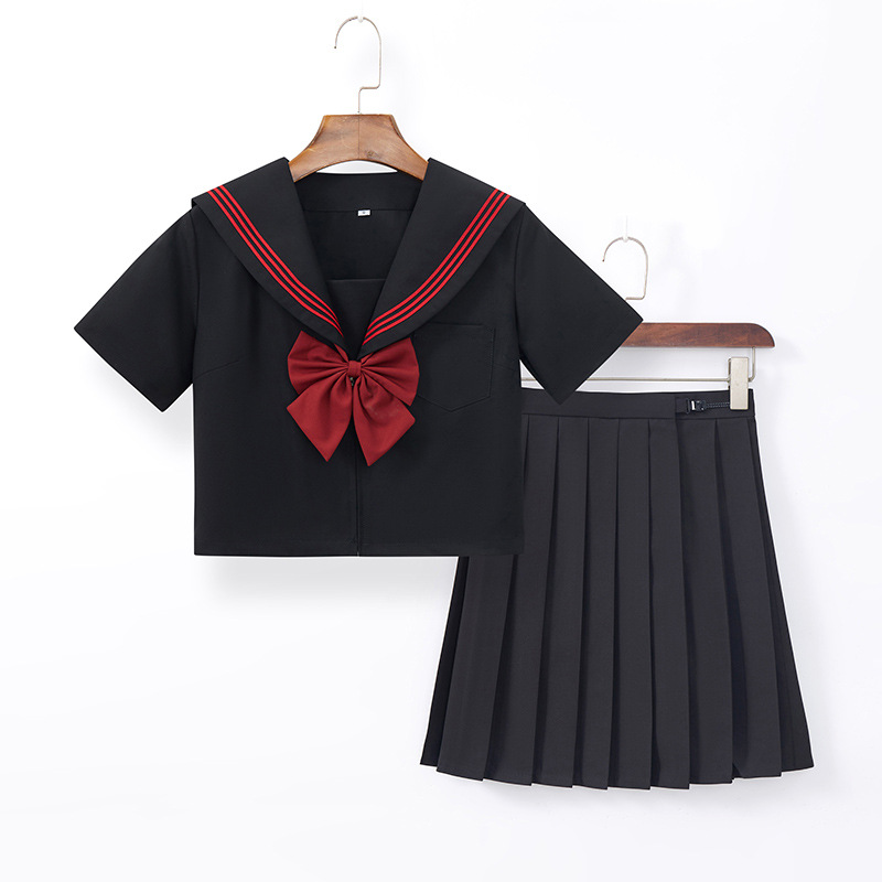 制服スカート 制服スカート 上品リボン付きプリーツセーラー