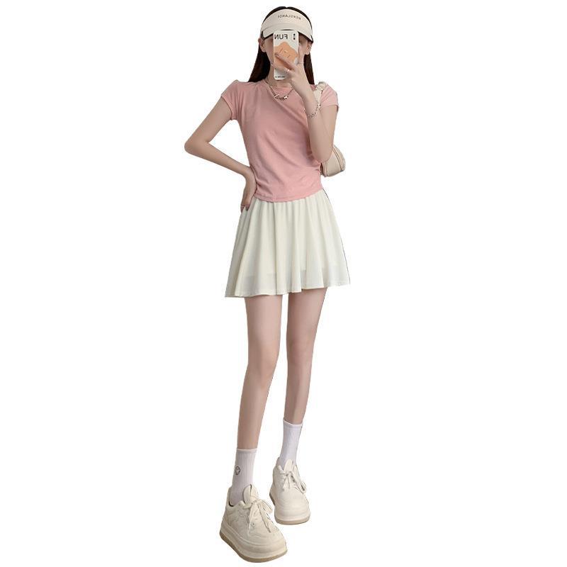 ゆったりプリーツ制服スカート